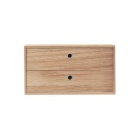 Caisson 2 tiroirs 78 x 30 cm - Chêne